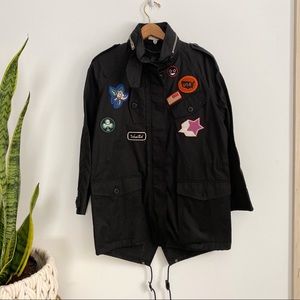 NWT Coach military slim Parker jacket with patches